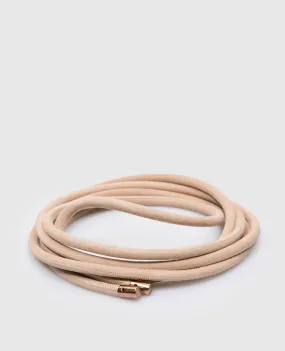 Agnona Beige suede belt in two turns