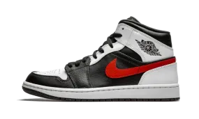 Air Jordan 1 Mid Black Chile Red White