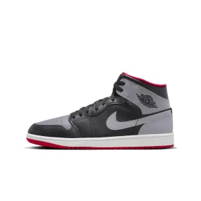 Air Jordan 1 Mid Black Grey Red