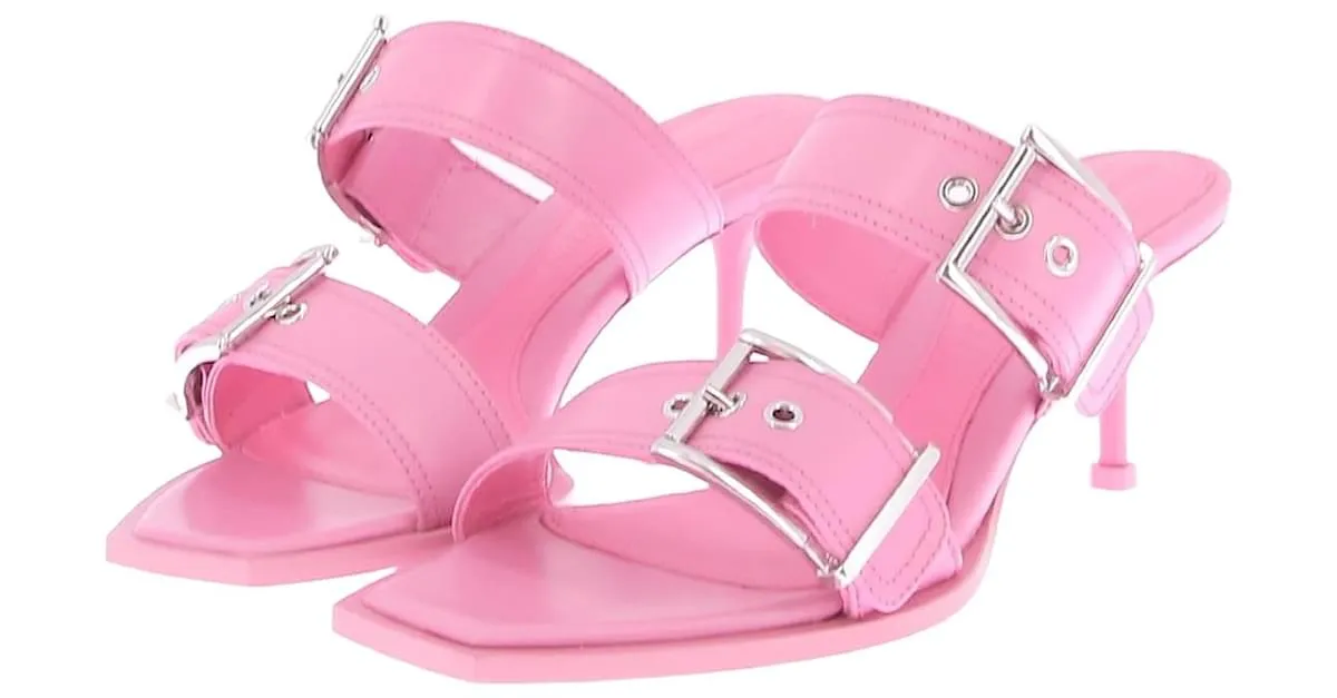 ALEXANDER MCQUEEN Sandalias T.EU 36 Cuero Rosa 