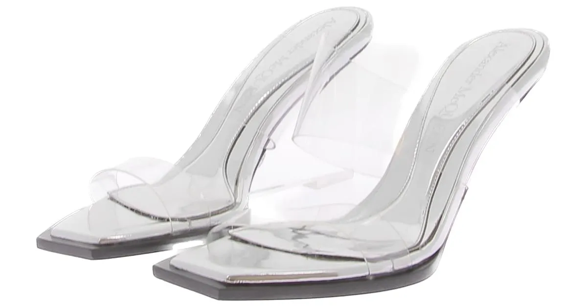 ALEXANDER MCQUEEN Sandalias T.EU 38.5 Cuero Plata 