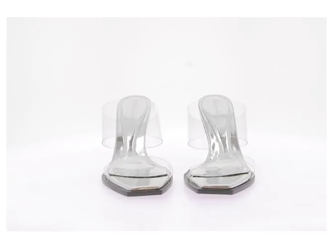 ALEXANDER MCQUEEN Sandalias T.EU 38.5 Cuero Plata 