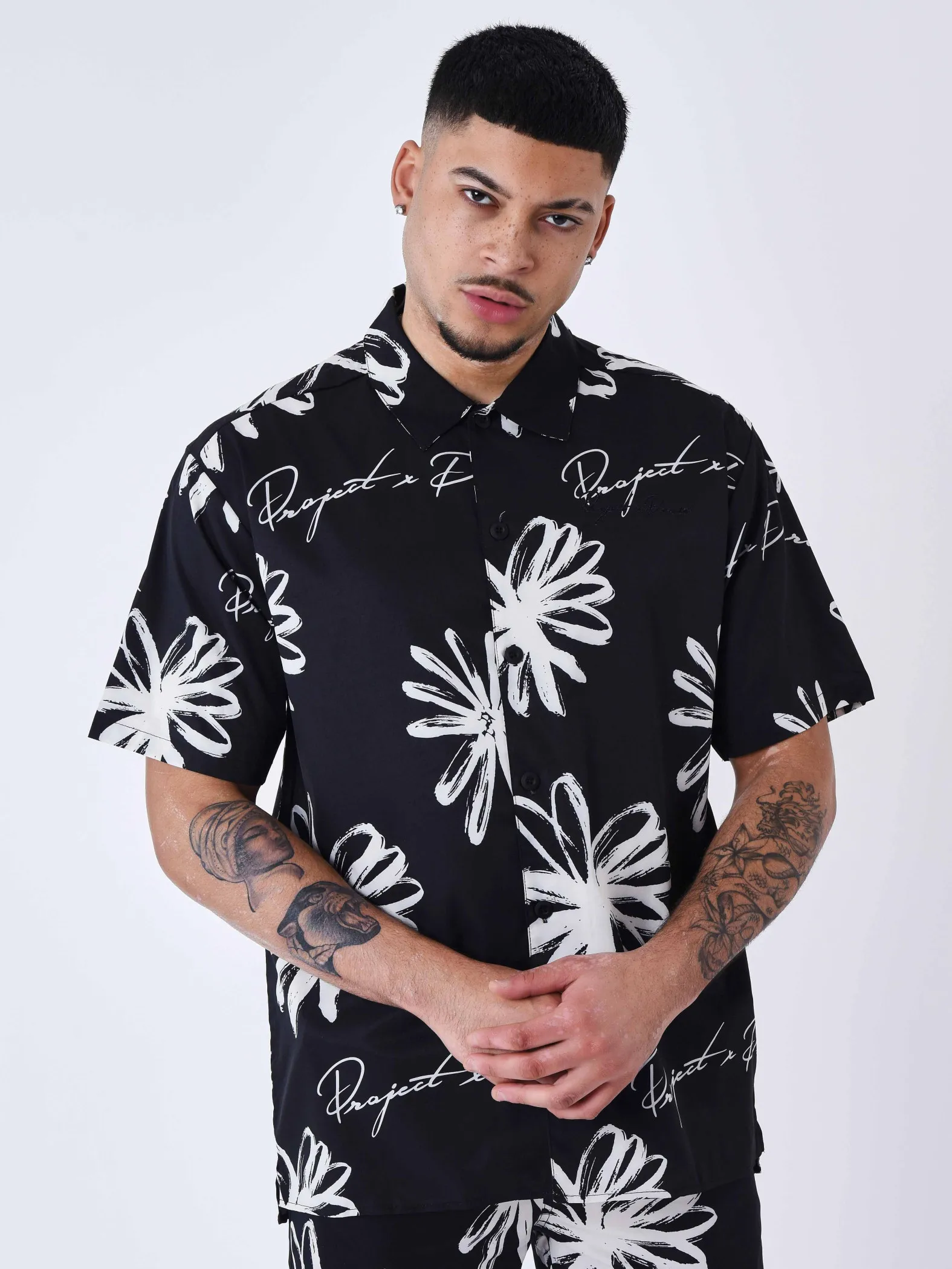 all over Camisa esbozo floral