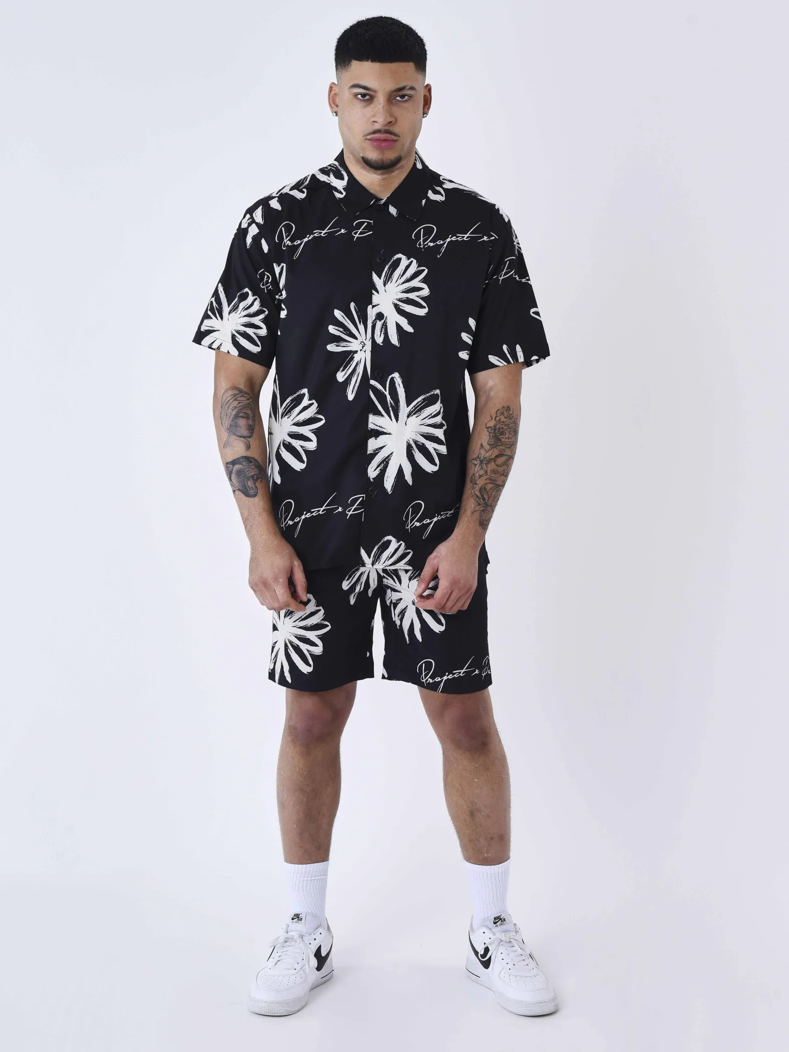 all over Camisa esbozo floral