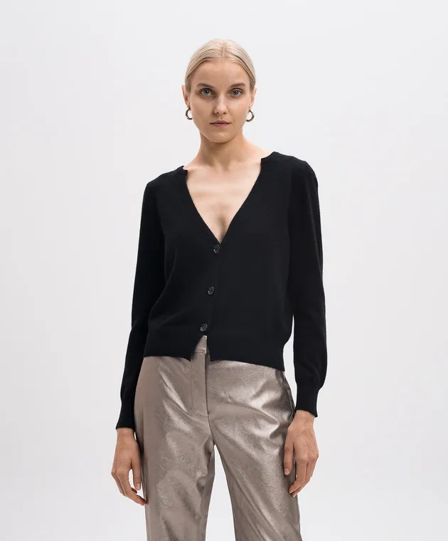 Allude Black cashmere cardigan