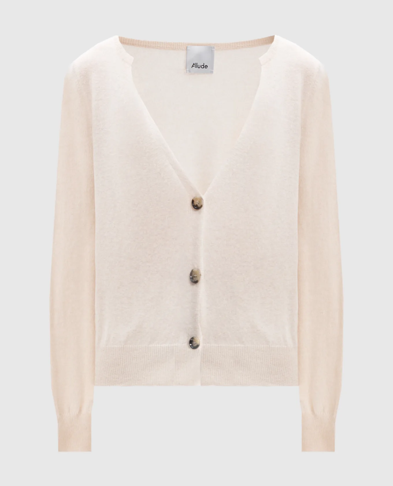 Allude White cashmere cardigan