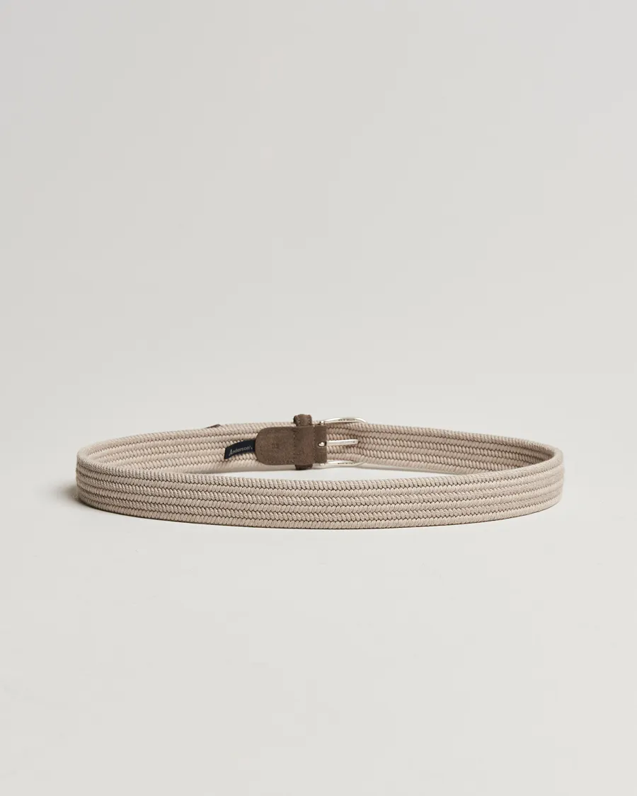 Anderson's Braided Wool Belt Beige