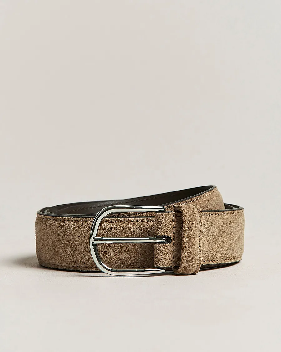 Anderson's Suede 3,5 cm Belt Beige