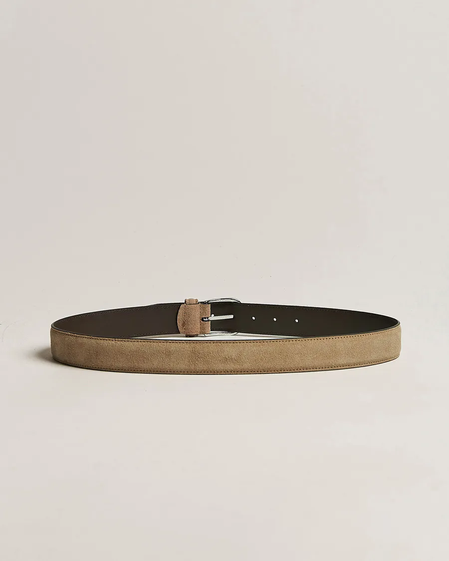 Anderson's Suede 3,5 cm Belt Beige