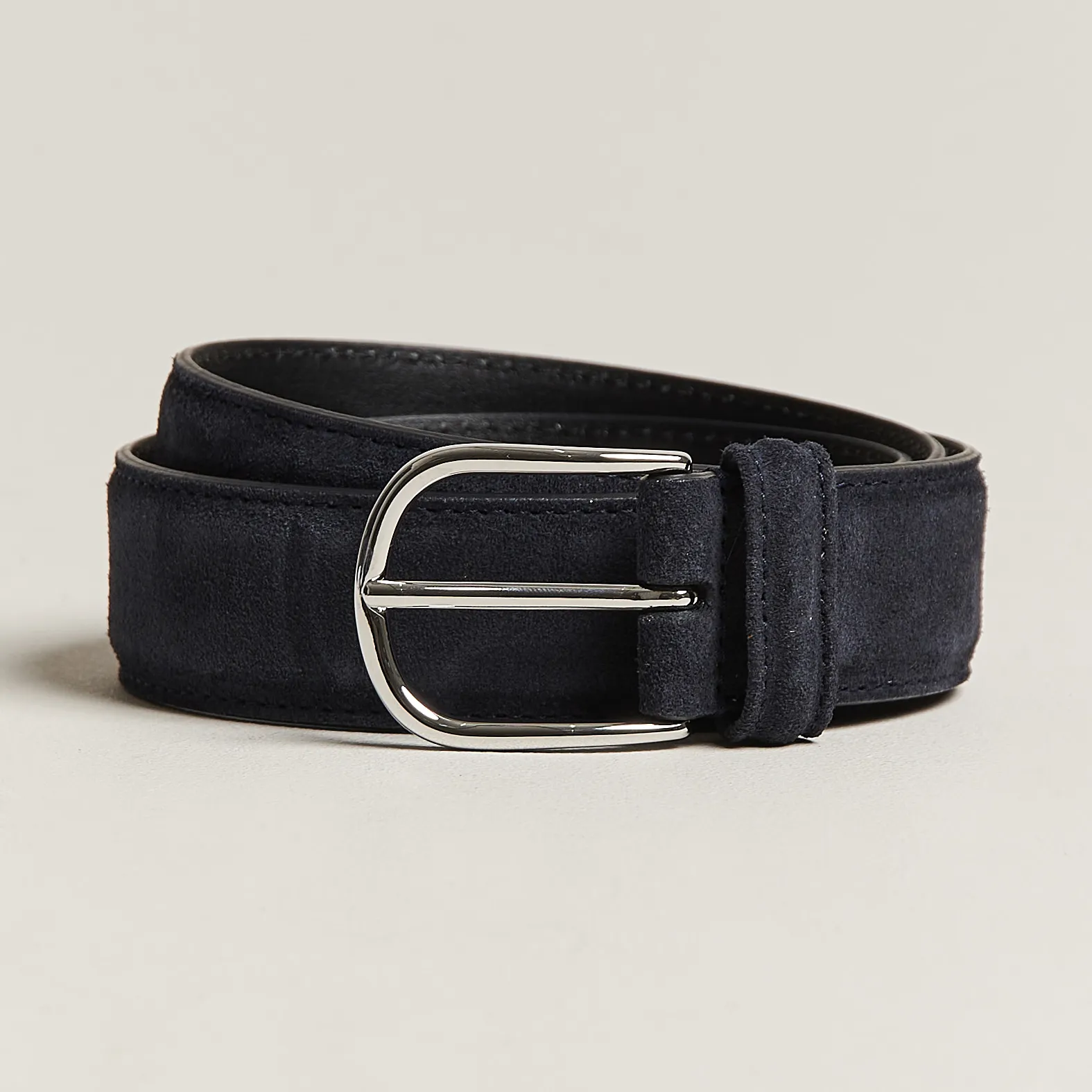 Anderson's Suede 3,5 cm Belt Navy