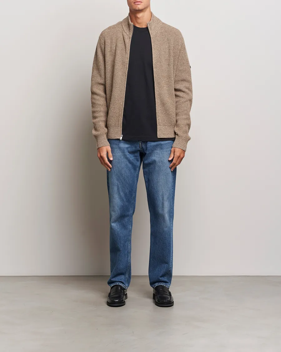 A.P.C. Heath Merino Wool Cardigan Marron Chine