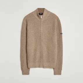 A.P.C. Heath Merino Wool Cardigan Marron Chine