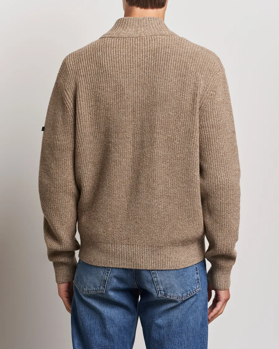 A.P.C. Heath Merino Wool Cardigan Marron Chine