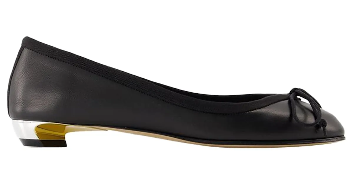 Bailarinas Armadillo - Alexander McQueen - Cuero - Negro 