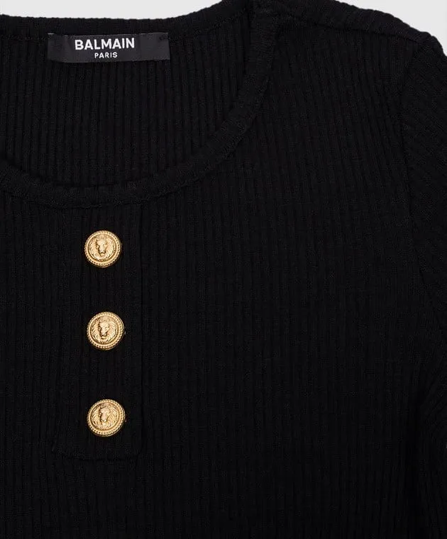 Balmain Children's black striped jumper