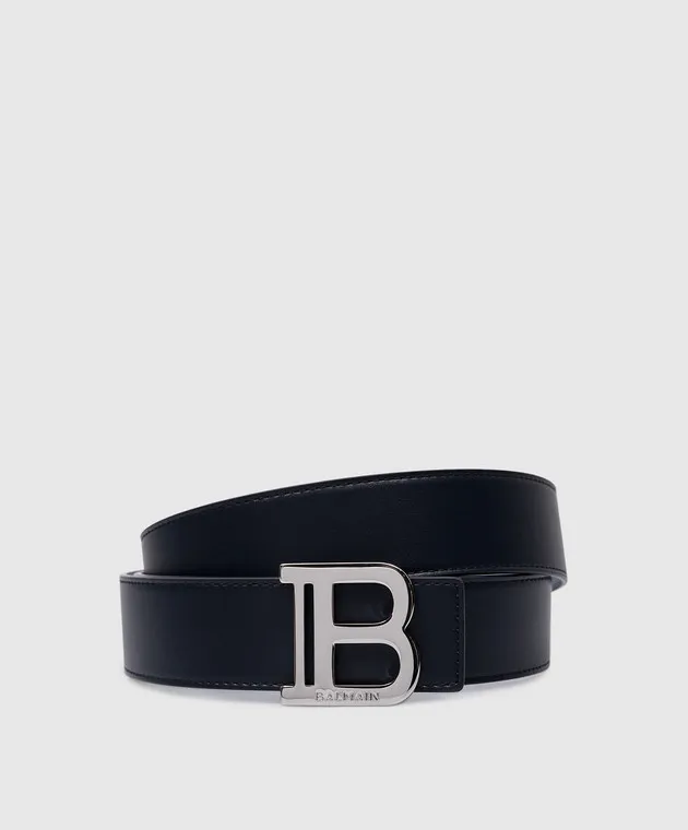 Balmain Double-sided leather B-Belt with logo