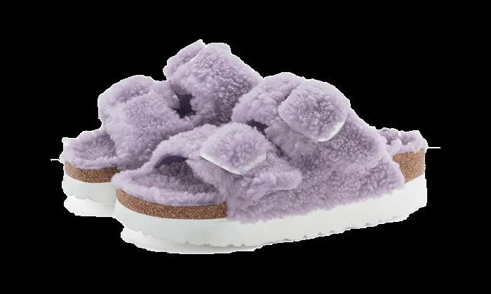 Birkenstock Arizona Big Buckle Shearling Purple Fog