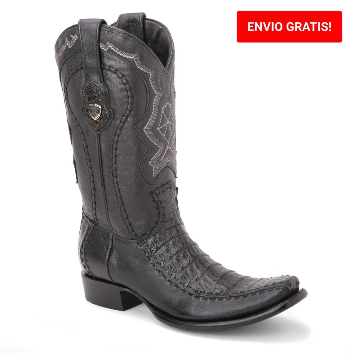 Botas de Cocodrilo Caiman con Venado Original Horma Dubai WW-279F8205