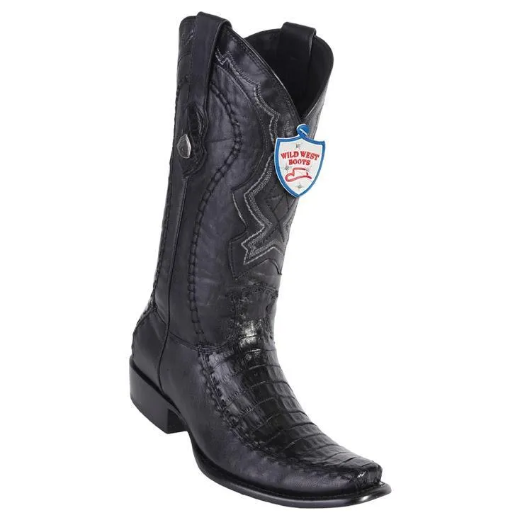 Botas de Cocodrilo Caiman con Venado Original Horma Dubai WW-279F8205