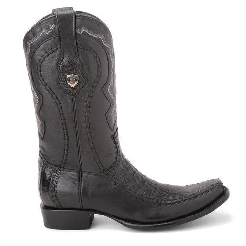 Botas de Cocodrilo Caiman con Venado Original Horma Dubai WW-279F8205