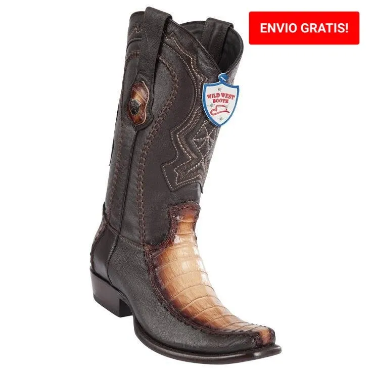 Botas de Cocodrilo Caiman con Venado Original Horma Dubai WW-279F8215