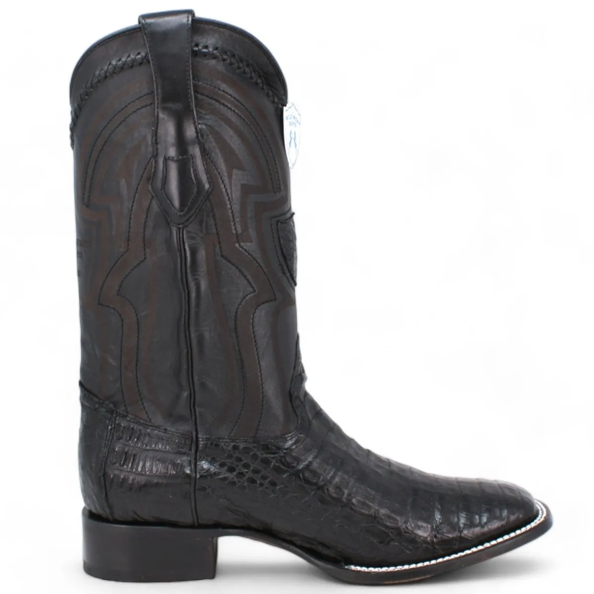 Botas de Cocodrilo Caiman Panza Horma Cuadrada Suela Vaqueta WW-2824L8205