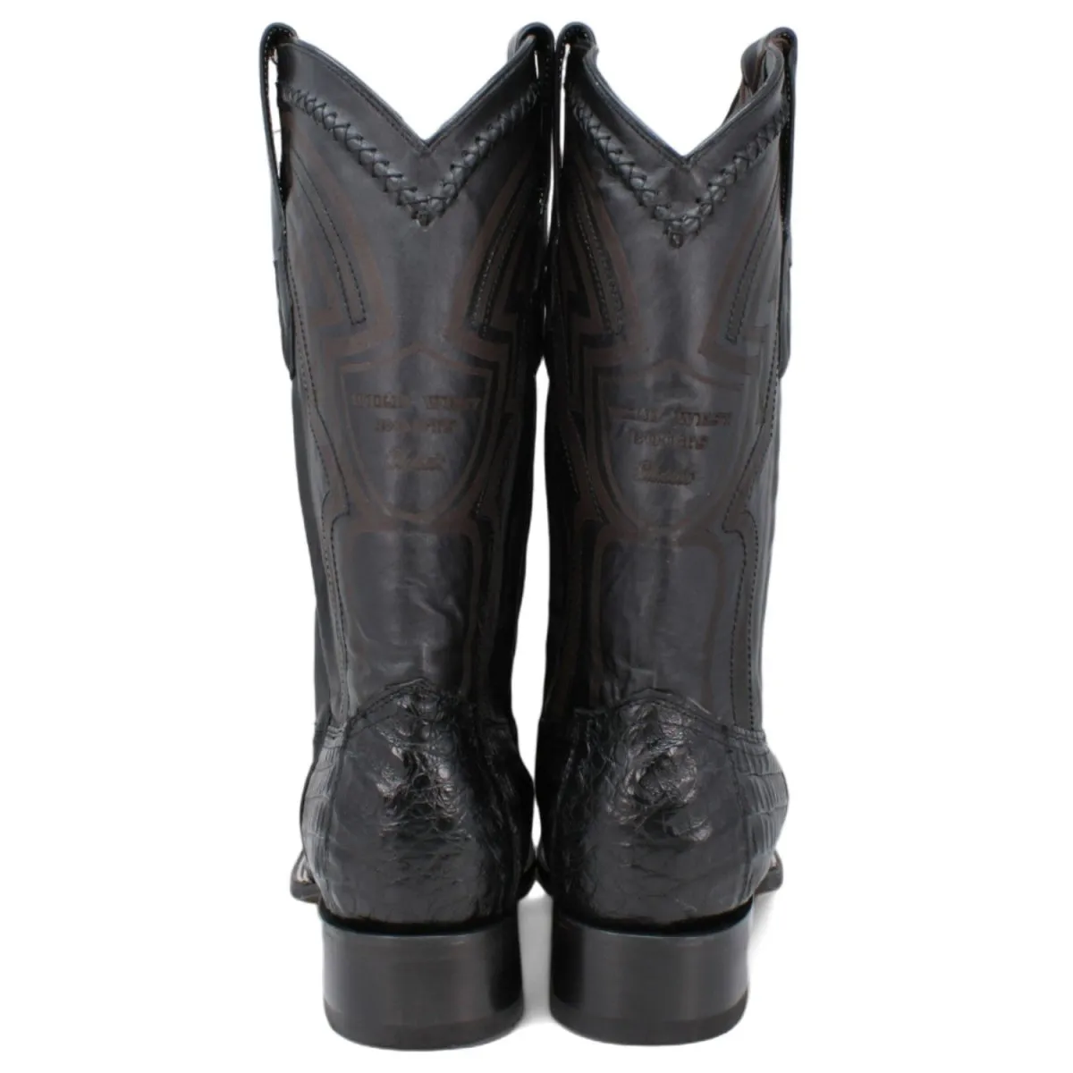 Botas de Cocodrilo Caiman Panza Horma Cuadrada Suela Vaqueta WW-2824L8205