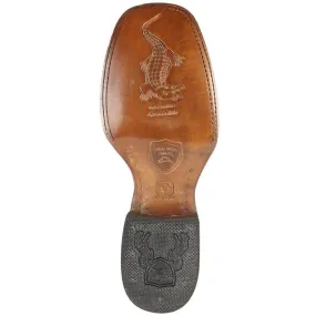 Botas de Cocodrilo Caiman Panza Horma Cuadrada Suela Vaqueta WW-2824L8218