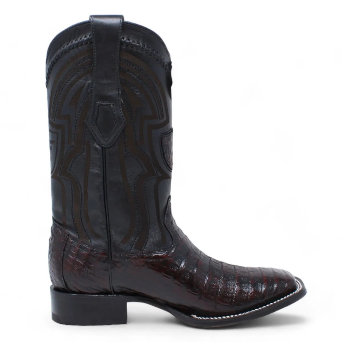 Botas de Cocodrilo Caiman Panza Horma Cuadrada Suela Vaqueta WW-2824L8218