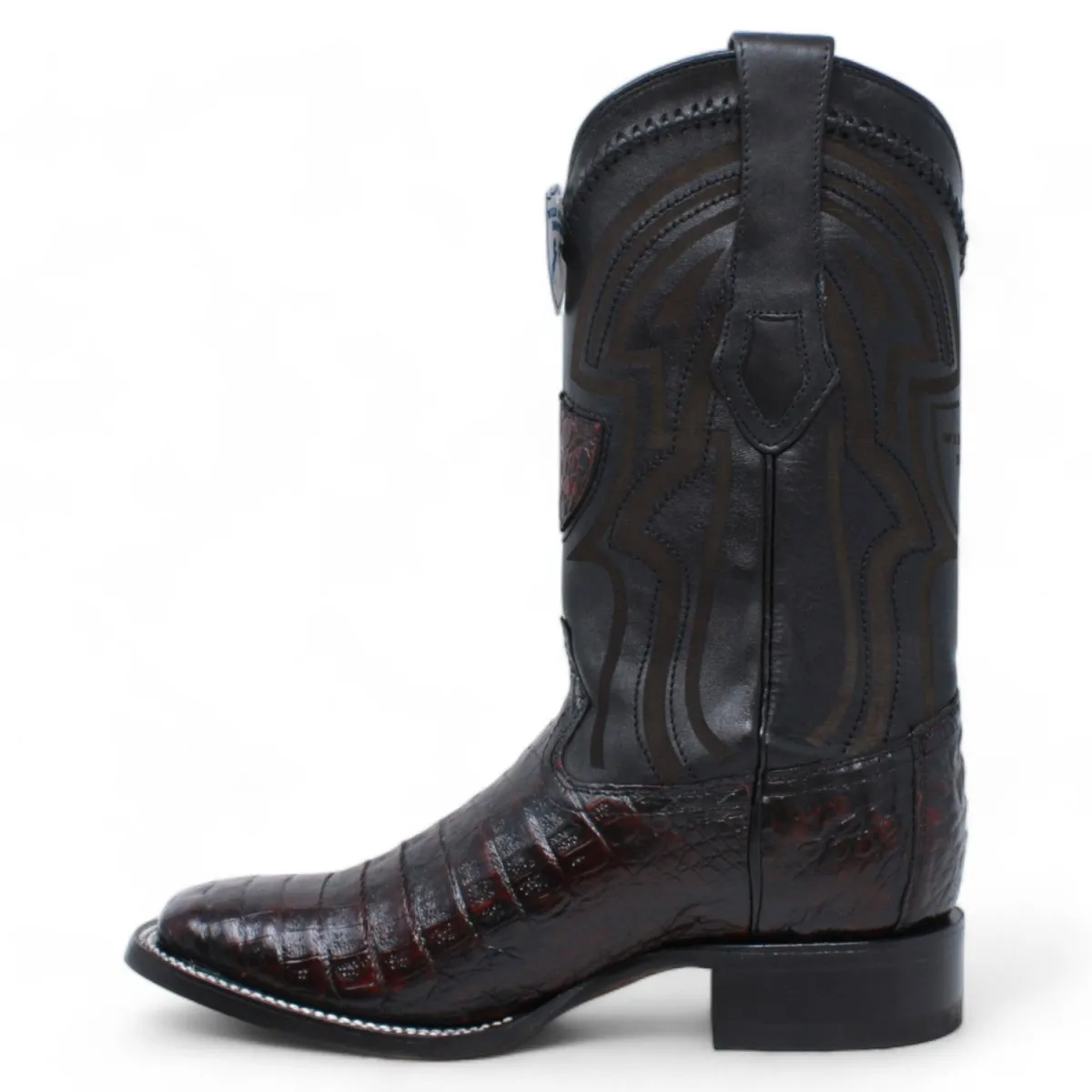 Botas de Cocodrilo Caiman Panza Horma Cuadrada Suela Vaqueta WW-2824L8218