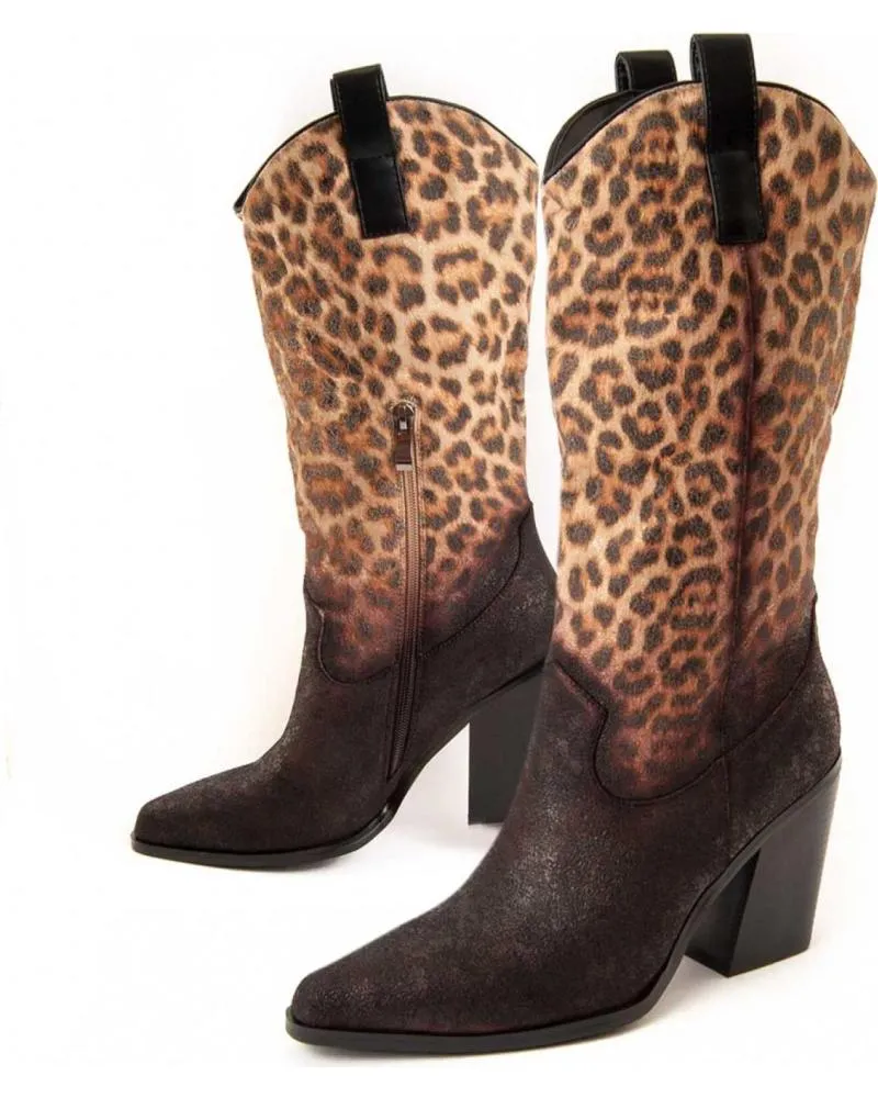 Botas MONTEVITA  de Mujer LEPARD  BLACK