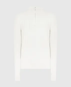 Brett Johnson Light beige cashmere zip jumper