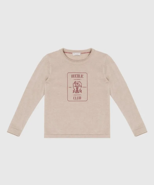 Brunello Cucinelli Cashmere printed jumper for kids