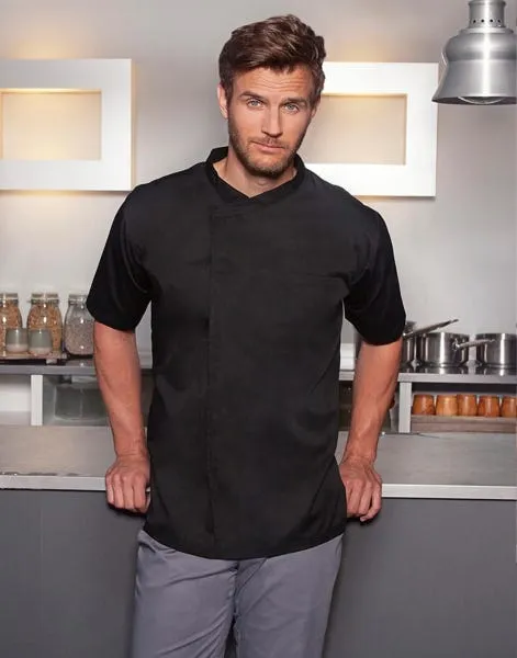 Camisa de Chef Manga corta Shirt Basic negro