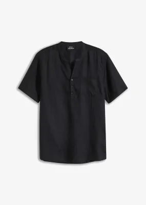 Camisa de manga corta Negro