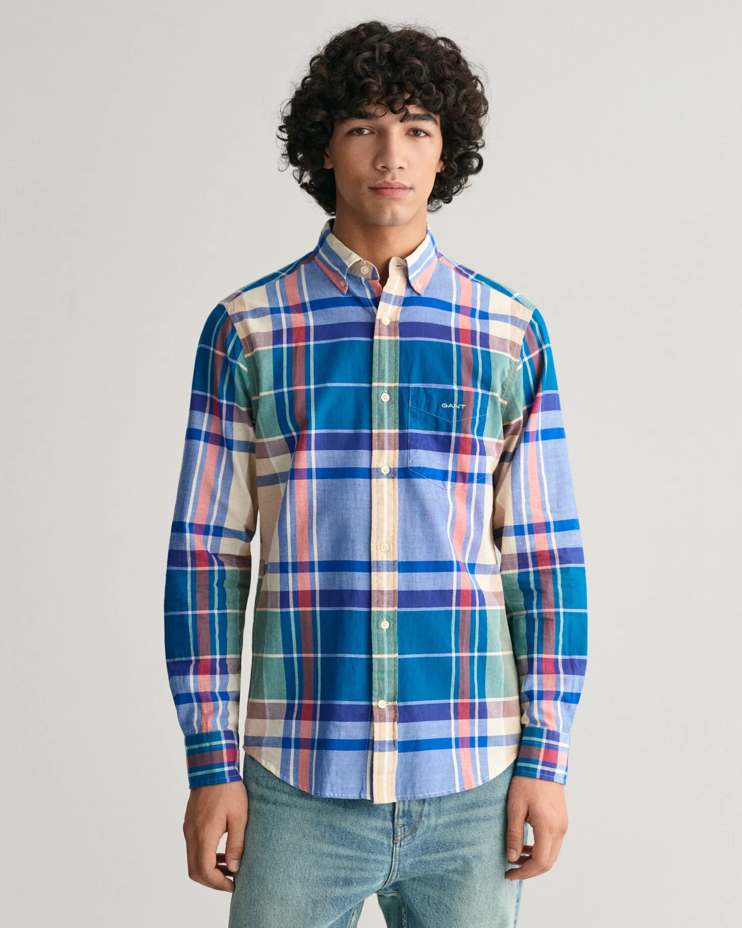 Camisa Indigo Madras Regular Fit