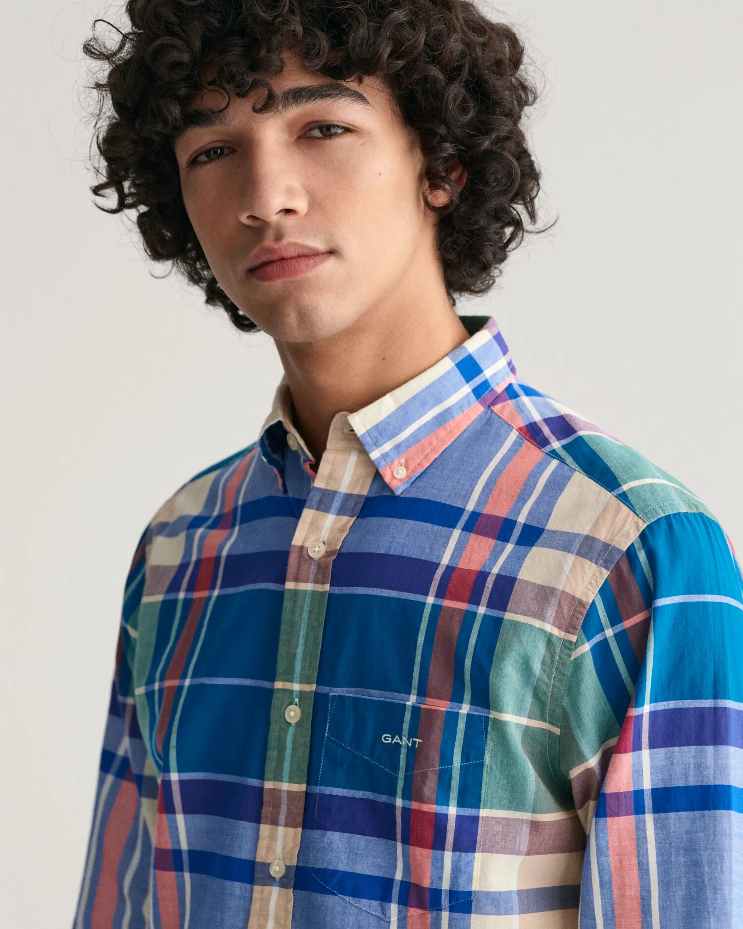 Camisa Indigo Madras Regular Fit