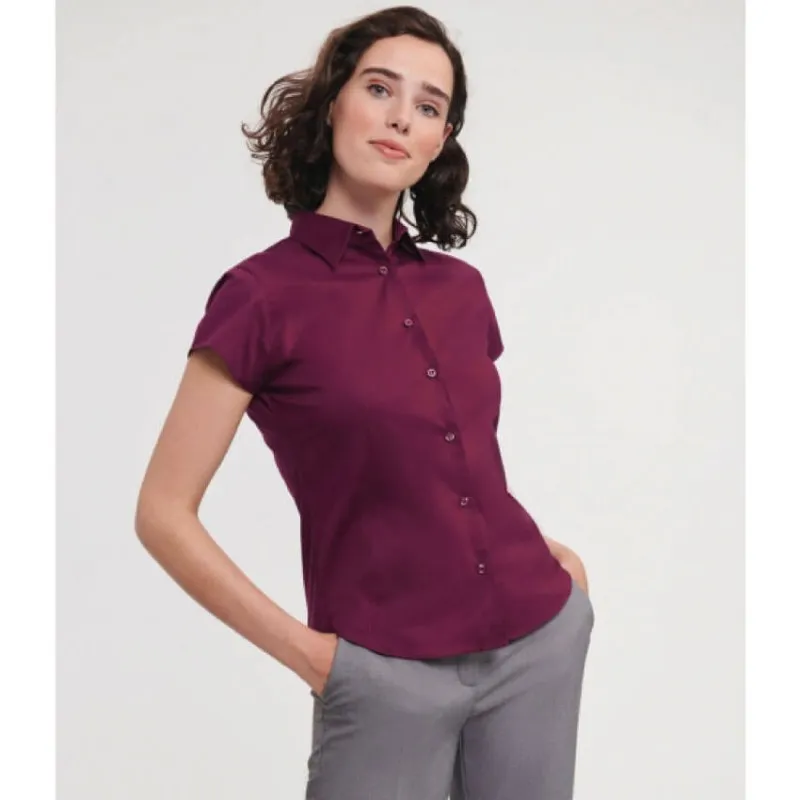 Camisa Manga Corta Ajustada Mujer de Russell