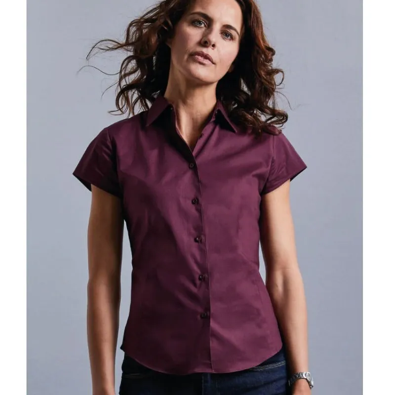 Camisa Manga Corta Ajustada Mujer de Russell