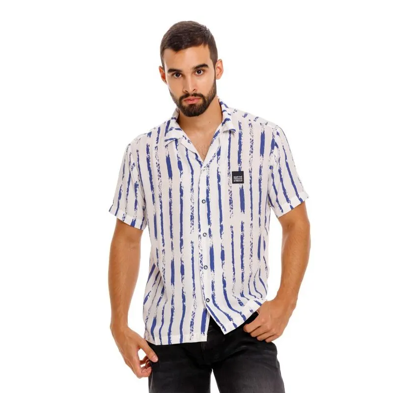 Camisa Manga Corta Denim Para Hombre Girbaud