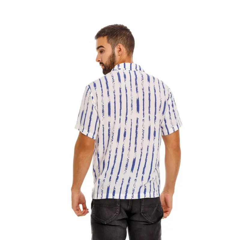 Camisa Manga Corta Denim Para Hombre Girbaud