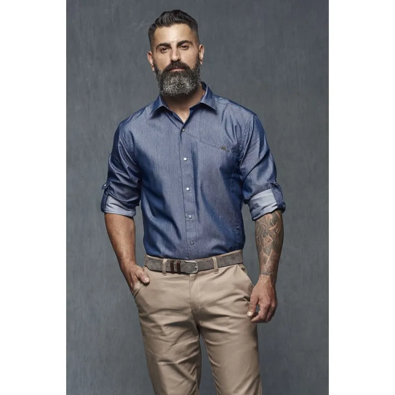 Camisa MONZA 02034 Stretch Denim 