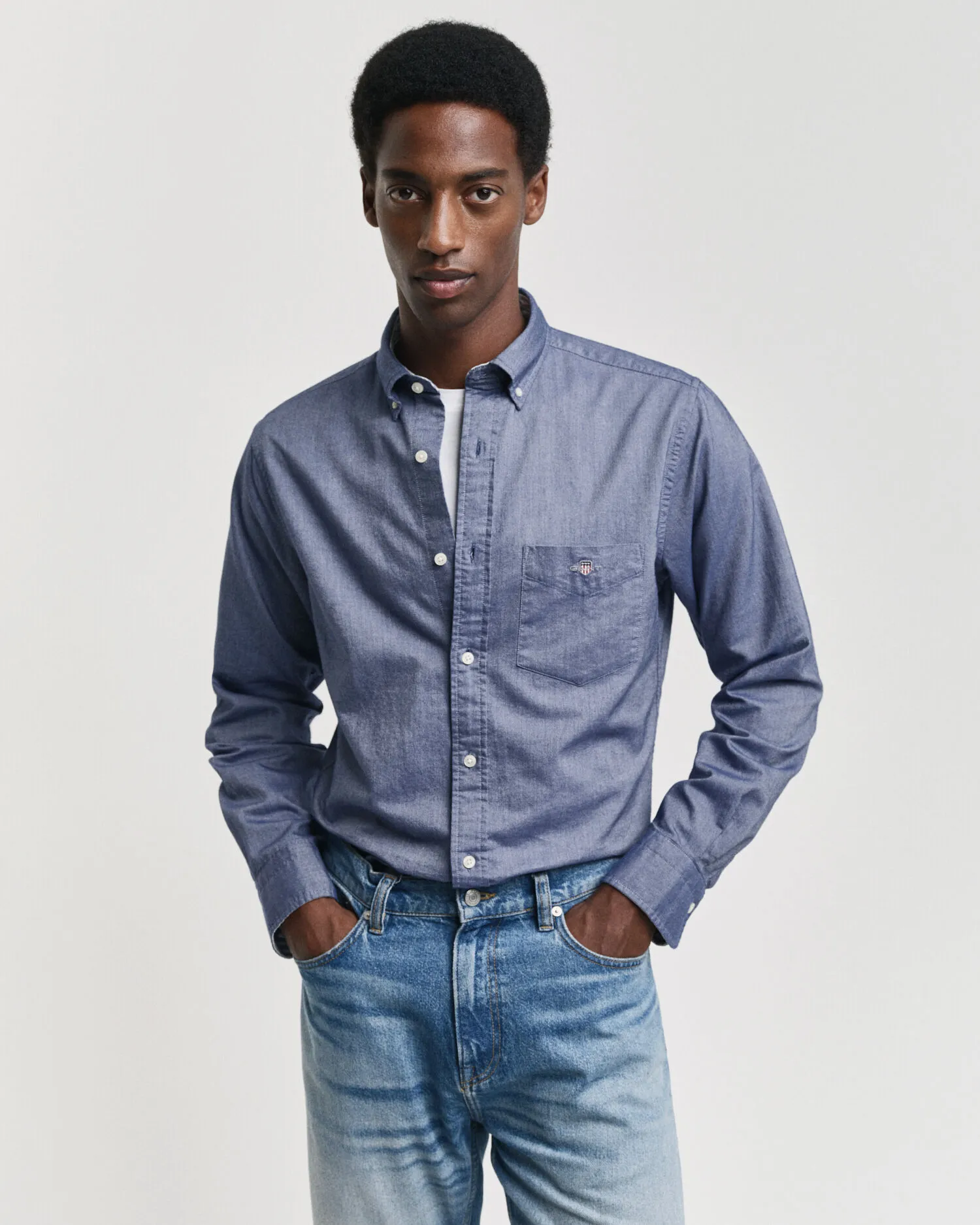 Camisa Oxford Seasonal Essential Regular Fit Archive Shield