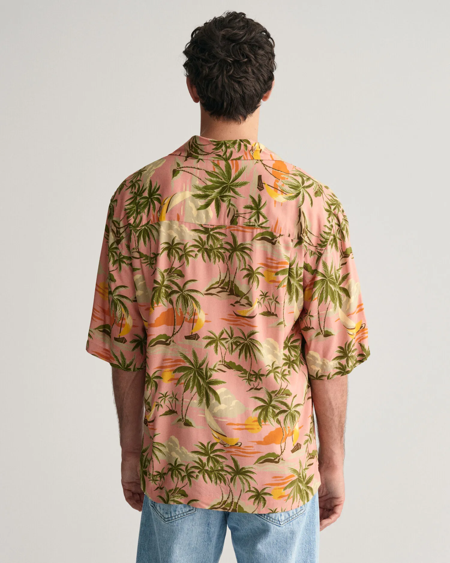 Camisa Relaxed Fit de manga corta Hawaiian Print