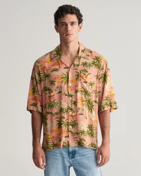 Camisa Relaxed Fit de manga corta Hawaiian Print