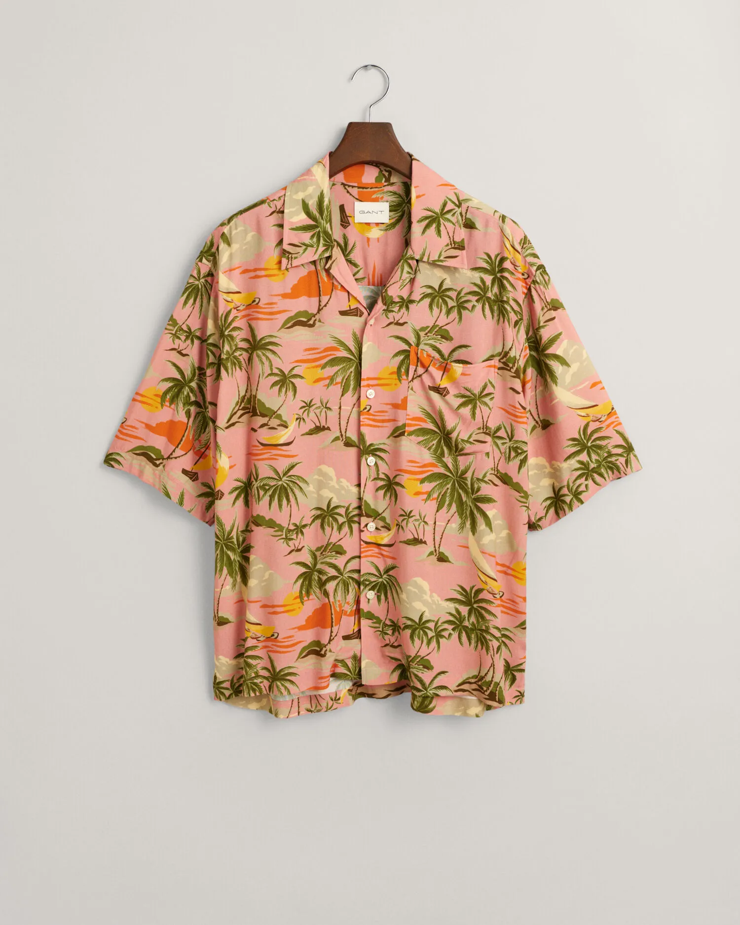 Camisa Relaxed Fit de manga corta Hawaiian Print