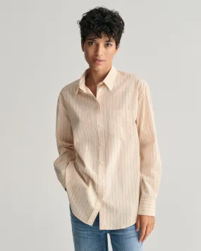 Camisa Relaxed Fit de popelina a rayas