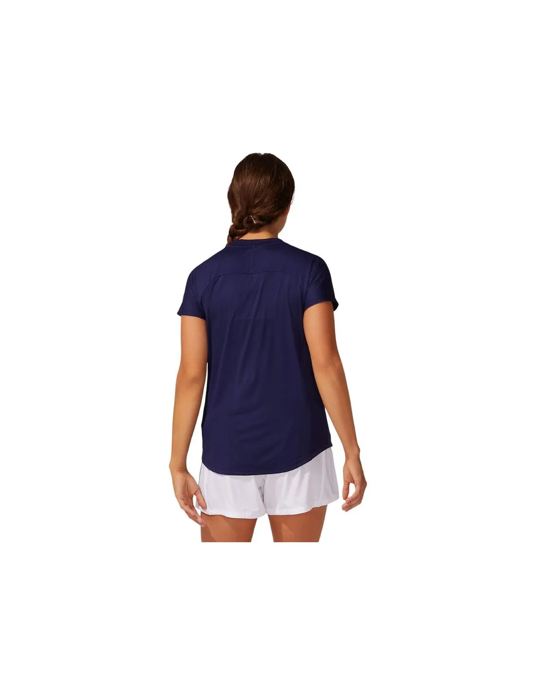 Camiseta Asics Court Piping Mujer Blue