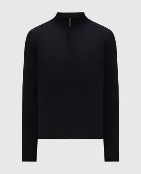 Canali Black cashmere, wool and silk jumper