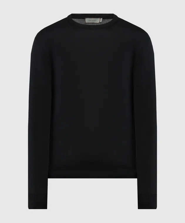 Canali Black woolen jumper